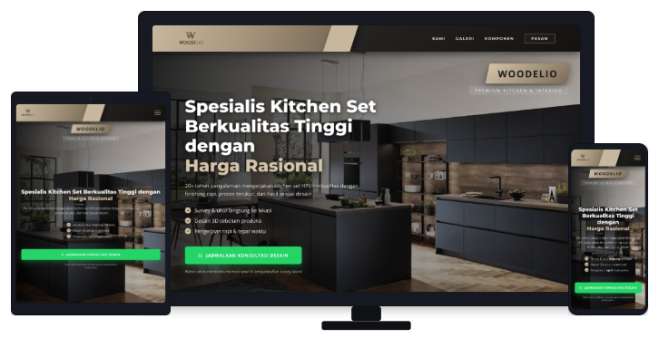 Tampilan proyek Woodelio Kitchen